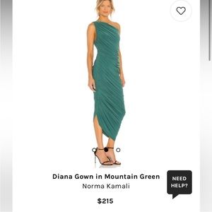 Norma Kamala x Revolve Diana Dress in Mountain Green